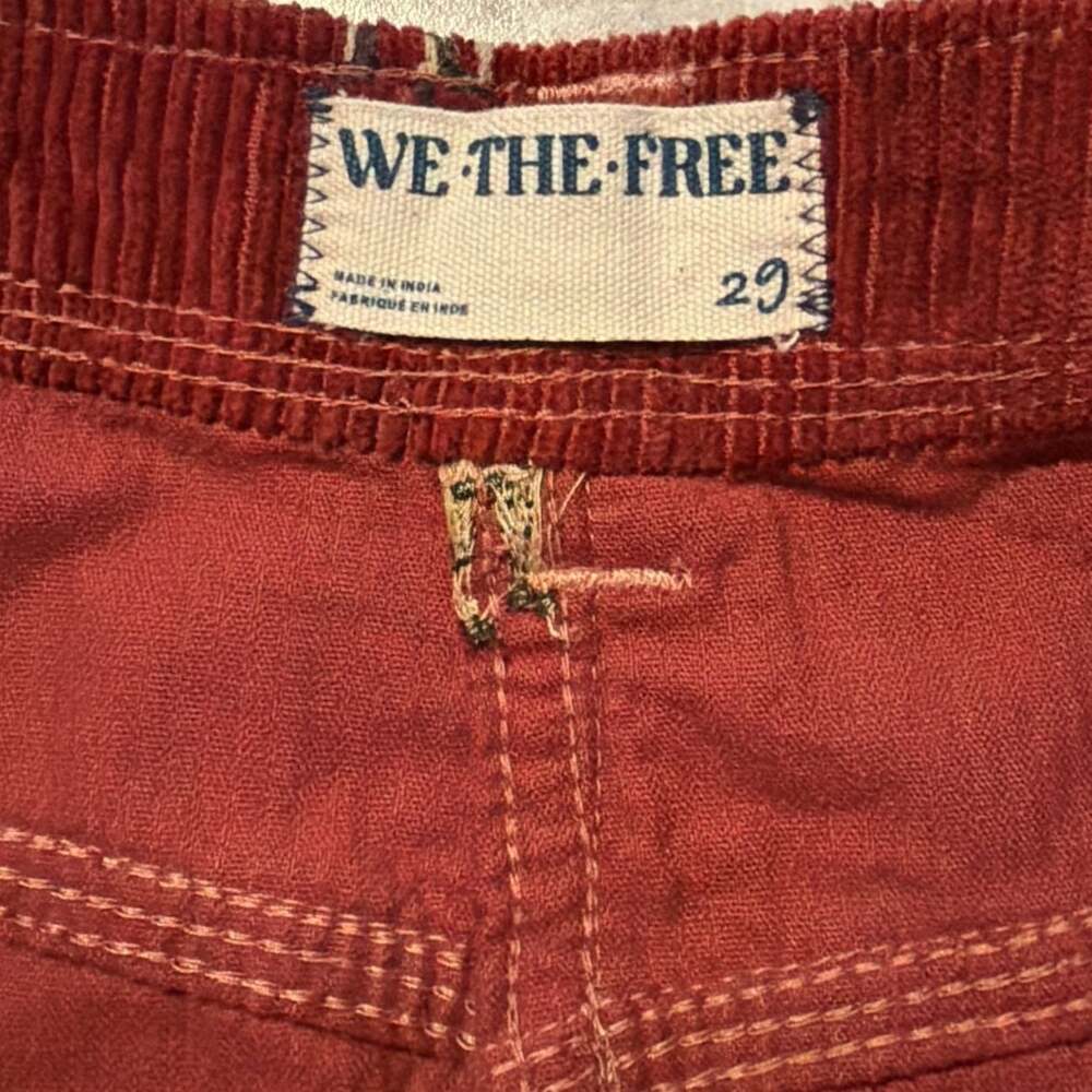 We The Free Clifton Cord Embroidered Wide-Leg Jeans Deer Darlin' Size 29 - Picture 6 of 8